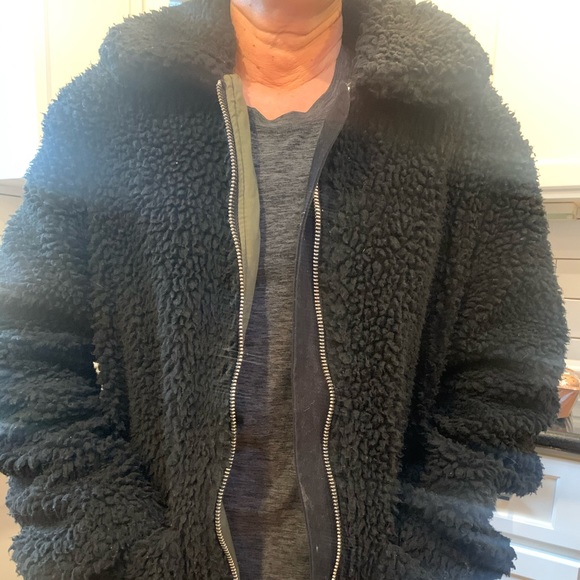 Top shop black teddy jacket - Picture 4 of 5